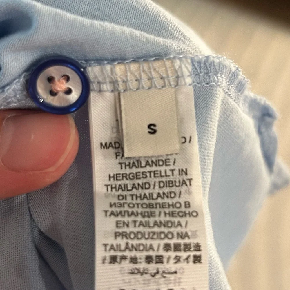 Tory Burch Cotton Piqué Polo Shirt in Blue - S